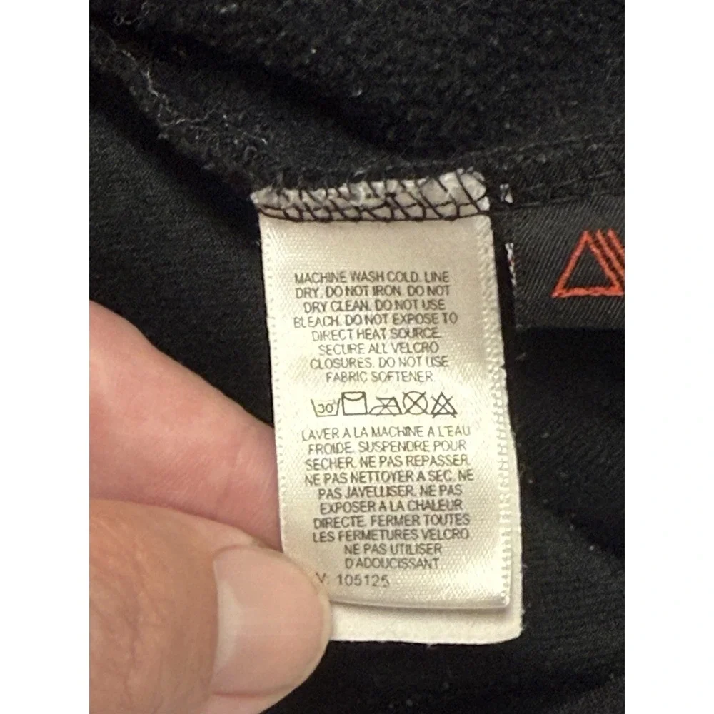 Vtg The North Face TNF Polartec Fleece Vest Full Zip Black‎ Mens L  Made in USA